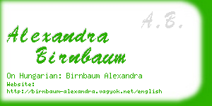 alexandra birnbaum business card